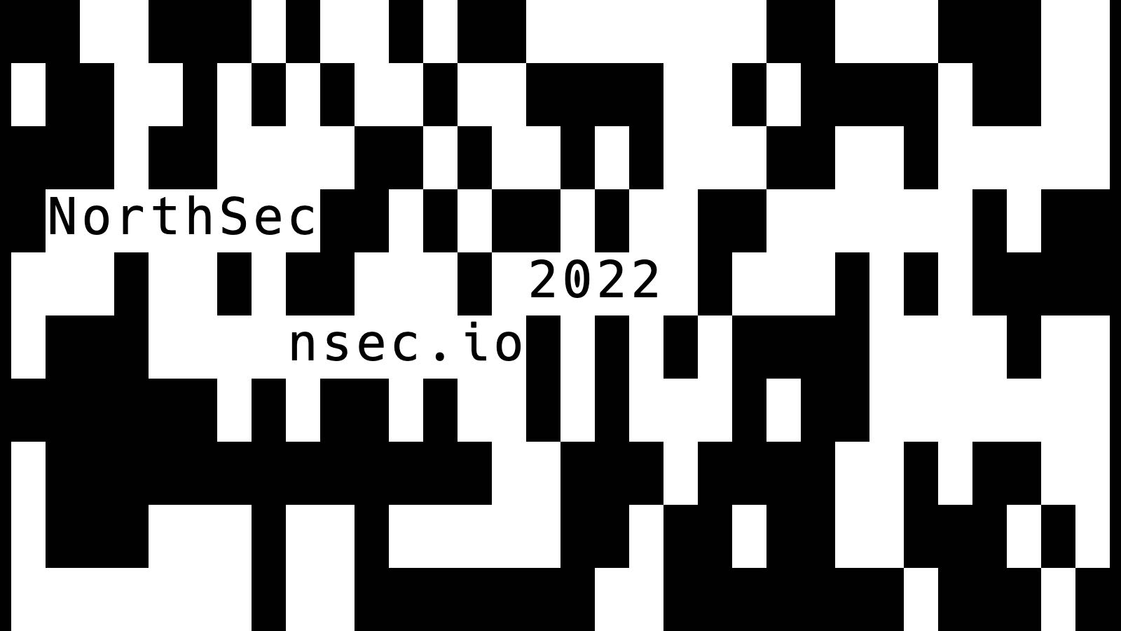                 NorthSec 2022 Projections 

                I was commisioned to design projections for the annual                  NorthSec cyberse
